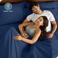 thumbnail image 4 of Bare Home Pillowcase Set - Envelope Closure - Premium 1800 Collection - Double Brushed - Ultra Soft - King Size 20x40, Dark Blue, 2 Count, 4 of 8