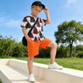 thumbnail image 5 of Dailycode Small Short Sleeve Button Down Shirts Christmas Tree with Plaid Casual Shirt 3-10 Years, 5 of 9