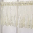 thumbnail image 4 of Baywell Lace Kitchen Valances Curtains Vintage Semi-Sheer Voile Window Valance 51.2in/53.9in Length, Lace Floral Embroidered Short Valance Curtain Swags for Small Window Living Room Bedroom, 4 of 6