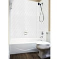 thumbnail image 4 of Hex Tile PVC Glue-up Tub and Shower Wall Panels Surround in Gloss White (96 Sq.ft) - 1 Piece, 4 of 4