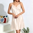 thumbnail image 2 of Taqqpue Silk Nightgowns for Women V Neck Night Gown Sleeveless Sleep Dress Racerback Chemise Cooling Sleepwear, 2 of 6