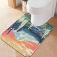 thumbnail image 2 of Yayeee Bath Rugs for Bathroom Floor Set of 2 Non Slip Fluffy Soft Absorbent Mat, Floral Mountain, 2 of 7