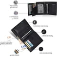 thumbnail image 2 of Leather Wallet for Men and Women - Flat Design with RFID Read Protection Function (Carbon Black), 2 of 5