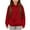 Red, variant on Big Girls Puppy Cat Big Pocket Hoodie Soft Cozy Hooded Sweatshirt, Sizes 9-10