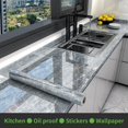 thumbnail image 2 of Papel tapiz autoadhesivo de mármol de 10 m x 80 cm, resistente al agua, a prueba de aceite, pegatinas de cocina, película decorativa termoestable, decoración del hogar, 2 of 5
