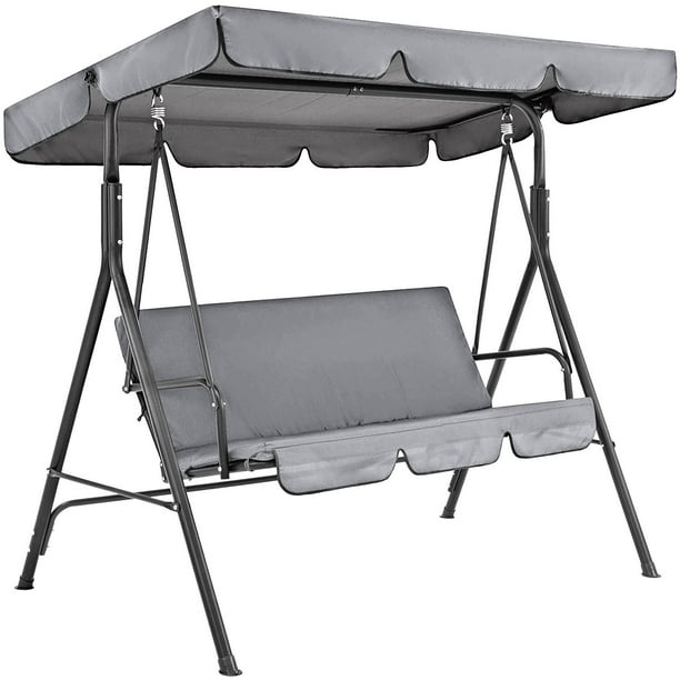 Toldo de repuesto para columpio Hollywood con asiento de repuesto, toldo de repuesto para columpio de jardín + funda para asiento, toldo de repuesto impermeable para columpio de jardín de 2 o 3 p