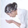 thumbnail image 1 of 100 Pieces Disposable Shower Caps Bathing Elastic Clear Hair Tanning Protector Hat, 1 of 1