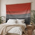 thumbnail image 3 of Red Gray Black Tapestry for Bedroom Wall Hanging Tapestry, Vintage Country Gradient Wooden Grain Ceiling Backdrop Tapestries Poster Blanket Wall Decor for Teens Room Living Room Dorm 59" x 79", 3 of 8