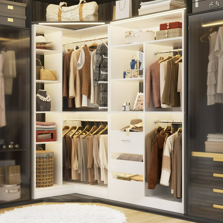 Homieasy 72''L x 36''W 2-Piece Corner Closet System, Heavy Duty