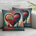 thumbnail image 3 of Shangniulu Valentines Pillow Covers 18x18 inch Red Love Heart Throw Pillows Coves,Valentine's Day Decorations Cushion Covers for Home Farmhouse Decor for Sofa Couch, 3 of 5