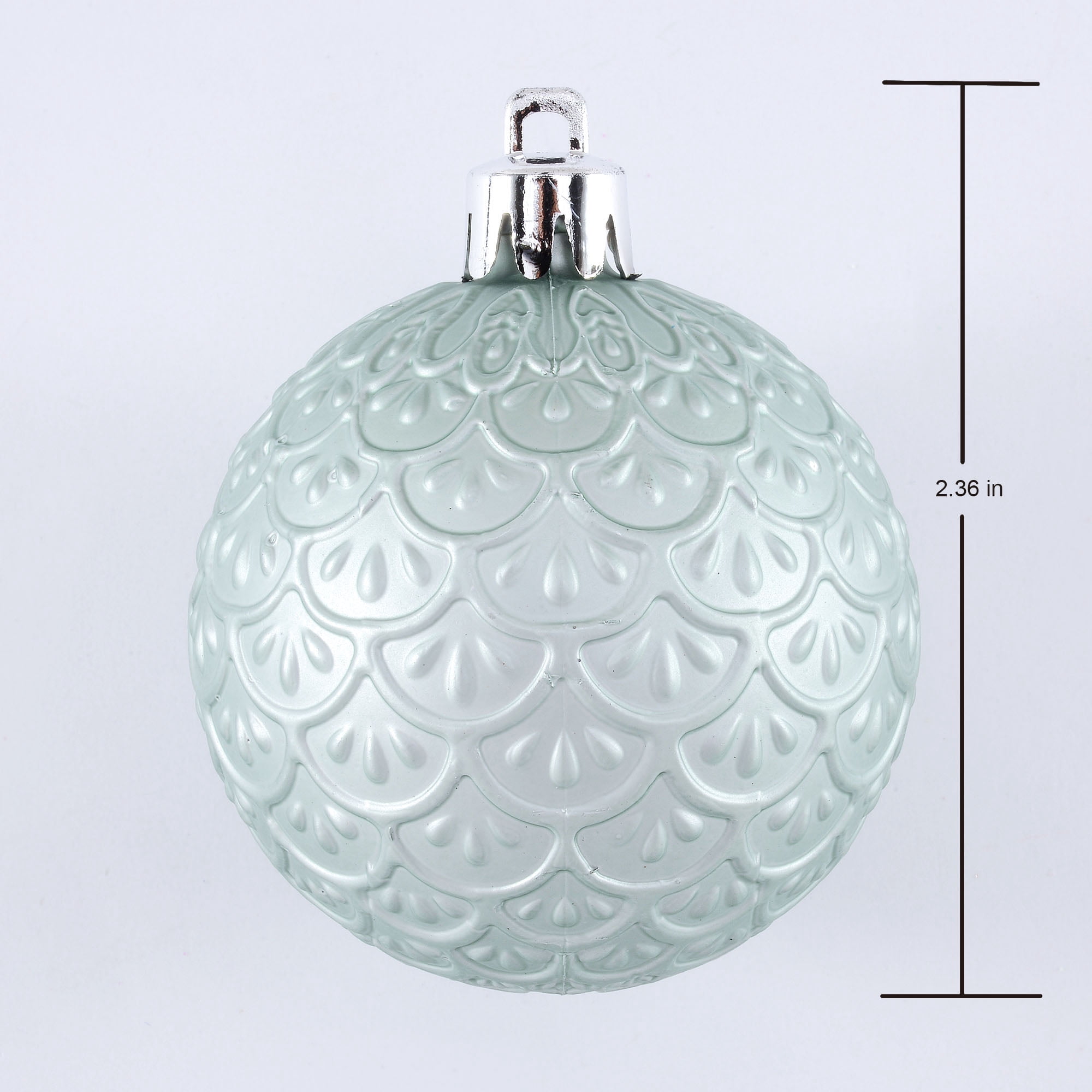 Holiday Time 40 Count Shatterproof Ornaments- Green, Silver & White