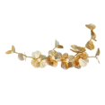 thumbnail image 2 of Diadema de boda con corona floral dorada Baoblaze diademas hechas a mano Tiara floral de filigrana para mujer, 2 of 8