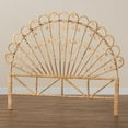 thumbnail image 6 of bali & pari Rasima Modern Bohemian Natural Brown Rattan Queen Size Standalone Headboard, 6 of 7