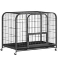 thumbnail image 1 of PawHut Cage pour Chien Robuste, Grande Cage pour Chien avec Roues et Plateau, 1 of 10