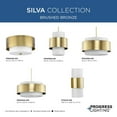 thumbnail image 4 of Progress Lighting Silva 2-Light Flush Mount, Brushed Nickel, White Linen Shade, 4 of 8