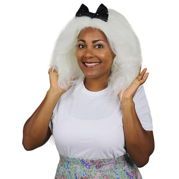 Womens Clown Wig with Bow | Jumbo Super Size Wig | Premium Breathable Capless Cap