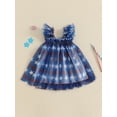thumbnail image 2 of Okbabeha Toddler Baby Girl 4th of July Outfits Infant Ruffle USA Flag Fourth of July Dress Summer Independence Day Clothes, 2 of 7
