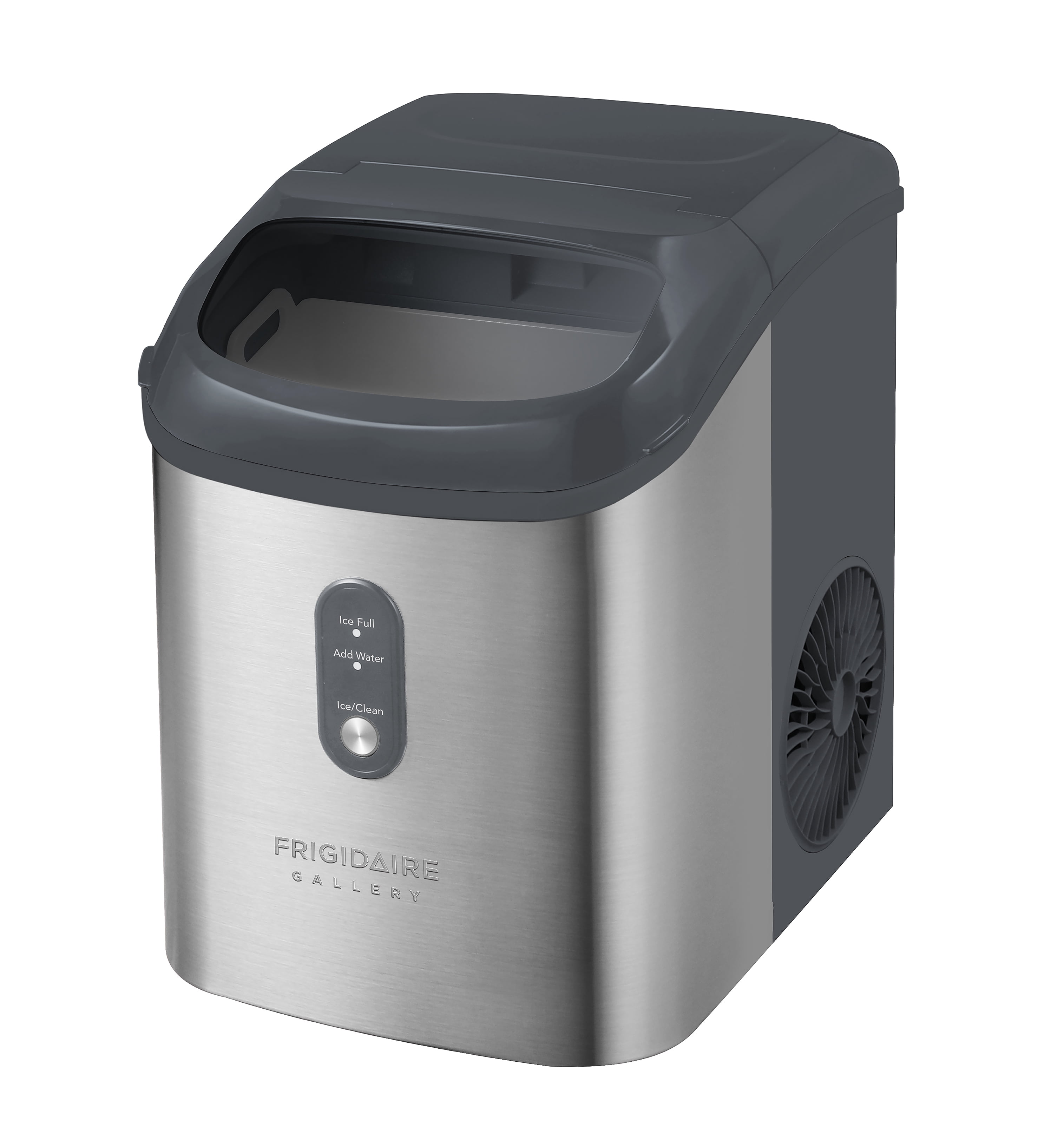 Frigidaire Gallery 33 lbs. Nugget Ice Maker, Self-Cleaning Countertop Ice Machine, Grey Stainless Steel