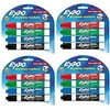 Expo 80174 Low Odor Chisel Point Dry Erase Marker Pack, Designed for Whiteboards, Glass and Most Non-Porous Surfaces, 4 Assorted Color Markers, Pack of 4 Blisters