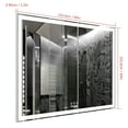 thumbnail image 4 of 60x40 inch Oversized LED Bathroom Mirror Wall Mounted Mirror with 3 Color Modes, Large Wall Mirror for Bathroom, 4 of 5