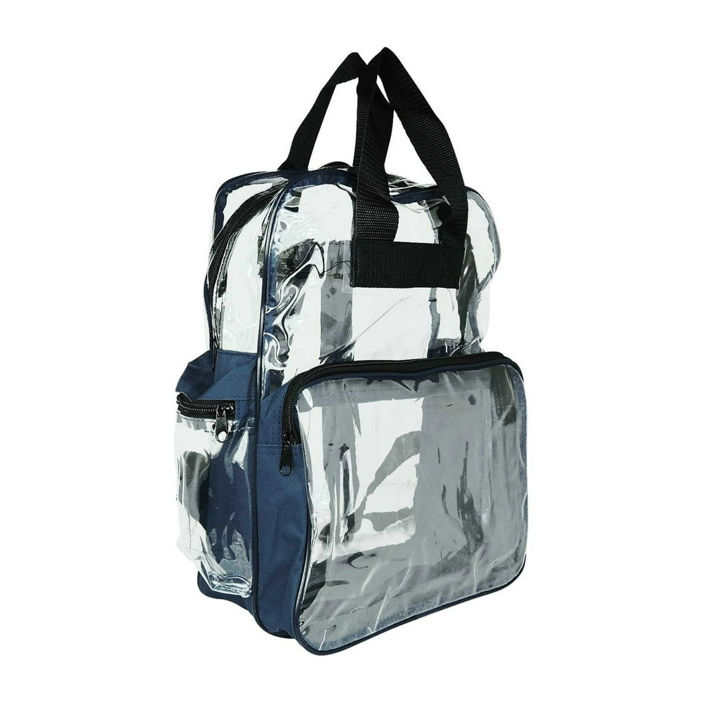 DALIX Small Clear Backpack Transparent PVC Security Security School