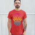 thumbnail image 3 of Tee Hunt Sugar Skull Calavera Diamond Eyes T-Shirt Day of The Dead Men's Novelty Shirt, Red, 4X-Large, 3 of 5
