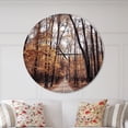 thumbnail image 2 of Designart « Route dans une Forêt Dorée d'Automne » Horloge Murale Moderne, 2 of 6