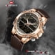thumbnail image 3 of Temporizador NAVIFORCE Reloj de pulsera electrónico de cuarzo con banda de cuero Profesional 3ATM Resistente al agua GMT Time Multifuncional Luminoso Movimiento doble Cronógrafo Reloj para hombre NF91 NAVIFORCE Temporizador, 3 of 7