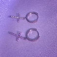 thumbnail image 7 of 14K Gold Plated Drop Dangle Cross Hoop Earrings for Women,Small Hoops Cross Earrings for Men Hypoallergenic Lightweight, 7 of 7