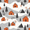 Orange Cartoon Houses, variant on Yayeee Faucet Mat for Kitchen Sink 14.7" Diatomite Long Splash Guard Pad, White Doodle Pattern