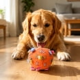 thumbnail image 2 of AuroraX Dog Toys for Small Dogs Balls Soft Dog Toy for Fetch Interactive Durable Squeaky Colorful Dog Toys for Outdoor Play Orange National Dog Day International Cat Day, 2 of 7