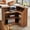 Dark Walnut, variant on Tribesigns Reception Desk with 3-Tier Storage & Stemware Rack, L-Shaped Front Counter, Office, Lobby, Dark Walnut