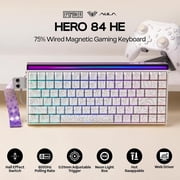 AULA Hero84 HE 84-Key Wired Hall Effect Magnetic Gaming Keyboard, RGB Lightbox, Rapid Response, Custom Actuation