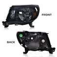 thumbnail image 4 of PIT66 Headlight,Fit for 2005-2011 Toyota Tacoma, Left and Right Headlamp Assembly Lamps Accessories (Smoke Lens Black Housing Amber Reflector), 4 of 9