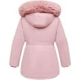 thumbnail image 3 of 4-11Y Girl's Winter Coat Long Waterproof Kids Outerwear Warm Parka Puffer Jacket with Hood, 3 of 12