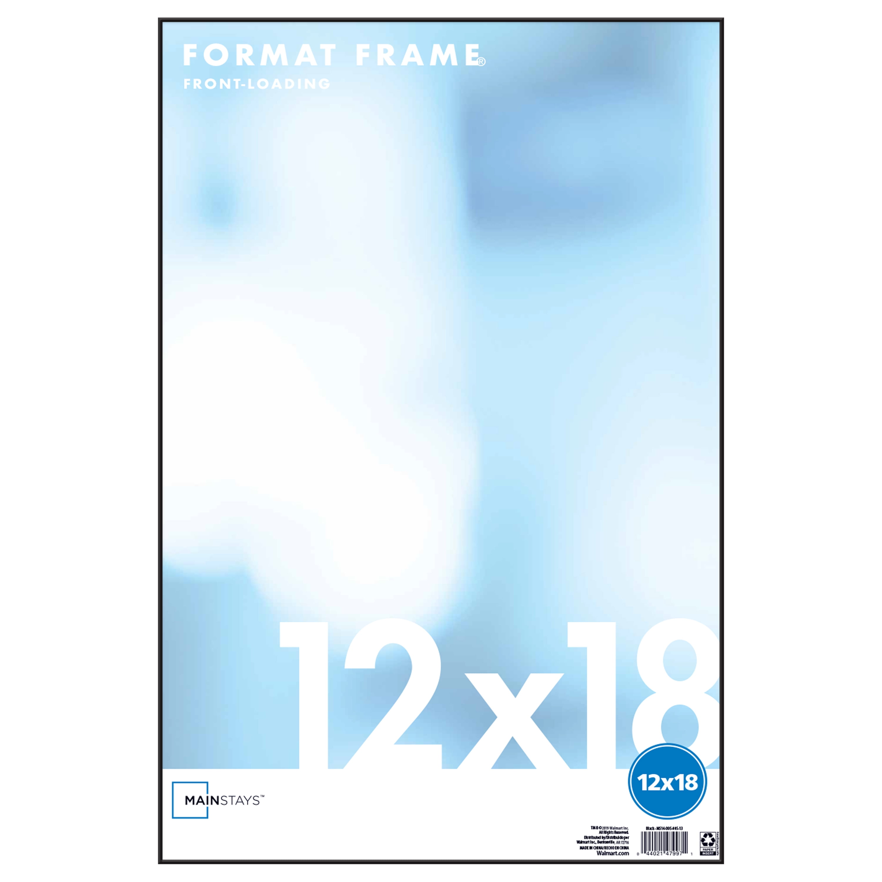 Mainstays 12x18 Inch Format Picture Frame, Black