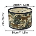thumbnail image 3 of Pantalla de Lámpara con Forma de Tambor, Diseño de Pájaro y Planta Verde Brillante, Ideal para Lámparas de Pie y de Mesa en el Dormitorio C, 3 of 5