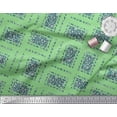 thumbnail image 3 of Soimoi Japan Crepe Satin Fabric Leaves,Bird & Floral Patchwork Print Fabric by The Yard 42 Inch Wide, 3 of 3