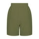 thumbnail image 5 of ICHUANYI Clearance Women's Cotton Linen Shorts Solid Color Comfortable Elastic Wide Leg Casual Shorts(Army Green, XL) ICHUANYI WER2023080803622, 5 of 6