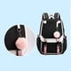 thumbnail image 2 of Mochilas adolescentes con puerto USB, negra, para notebook 15.6", tabletas. Regalo para estudiantes o amigas. (Negro+Rosa), 2 of 3