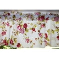 thumbnail image 4 of Cotton Window Valance Floral Print 58 Inch Wide Vintage Floral Large Roses Red on White, 4 of 4