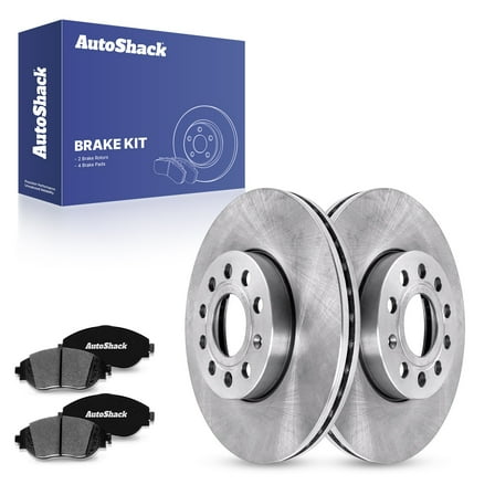 AutoShack 11.34" (288 mm) Front Vented Brake Rotors   Ceramic Brake Pads | Replacement for 2019-2021 Volkswagen Jetta 2016-2018 Volkswagen GTI | 6-PC Brake Kit