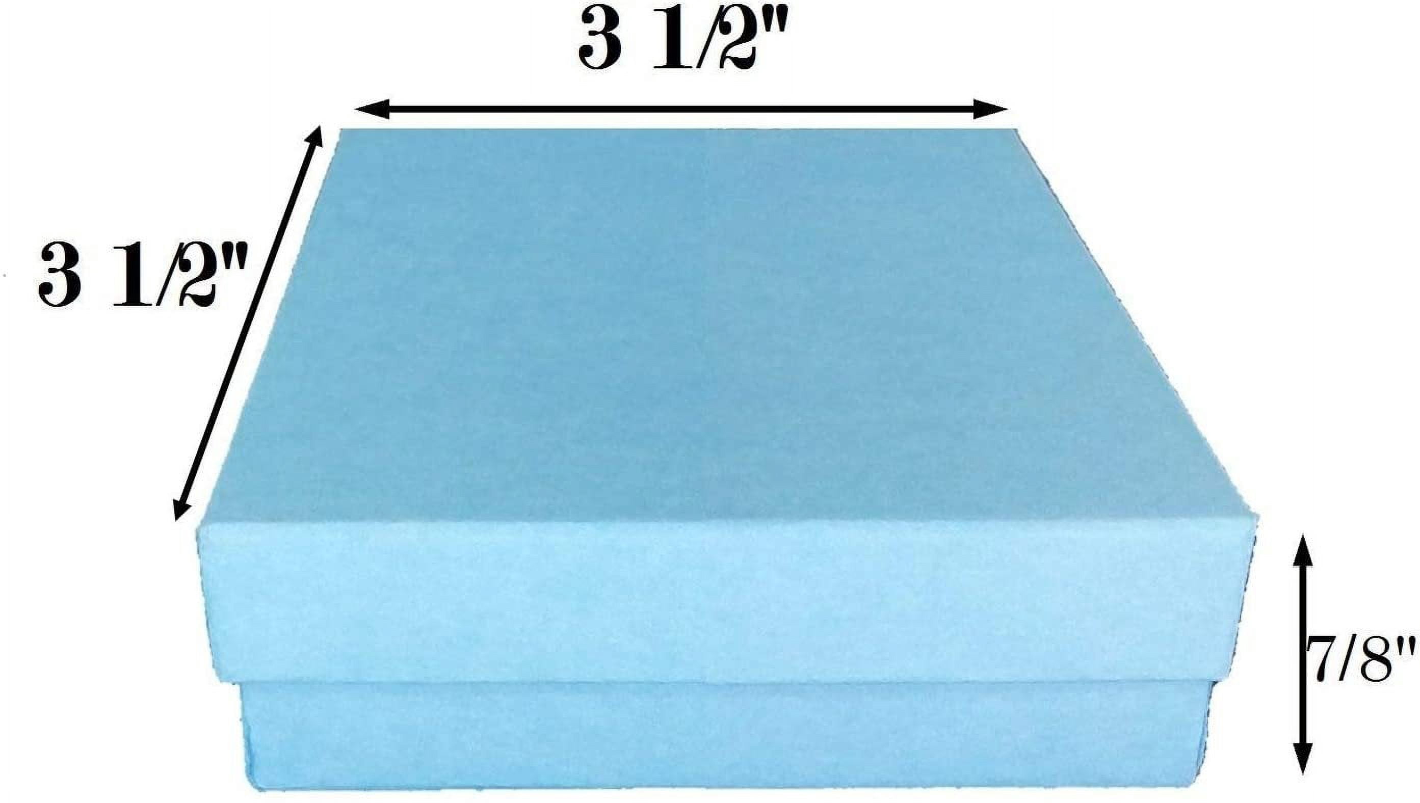 N'icePackaging - 20 Qty Kraft Imported Cotton Filled Bangle Jewelry Boxes - for Low Profile Bangles/Braclets/Small Watches & Large Earrings - 3 1/2" x 3 1/2" x 1"