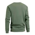 thumbnail image 3 of Lorytime Crewneck Sweatshirt Men Tight Solid Breathable Pullover Long Sleeve Tops Fashionable Outerwear Green XL, 3 of 5