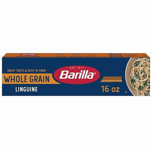 1x Barilla Whole Grain Linguine Pasta, 16 oz. Box - Non-GMO Pasta Made With 100% Whole Grain Durum Wheat - Great Source of Fiber