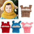 thumbnail image 4 of , Niñas, Niños, Invierno, Sombrero, Bufanda, Orejeras, Capucha, Bufandas, Cráneo, Tapas, 6-36 Amarillo, 4 of 9