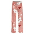 thumbnail image 6 of Youpwaven Women's Pajama Pants with Valentine Heart Print - Soft, Cozy, and Perfect for Couples Romantic Night, Lounge Pants, and Nighttime Comfort. Great for Valentine's Day, 6 of 7