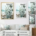thumbnail image 4 of Designart "Seaside Flora at the Beach I" Nautical & Beach Floater Framed Wall Art Living Room, 4 of 7