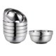 thumbnail image 2 of 6pcs 13cm Double Layer Stainless Steel Bowls Anti-Hot Insulated Child Soup Bowl Family Dinnerware Rice Holder, 2 of 4