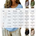 thumbnail image 3 of Gamivast Linen Shirts for Women Plus Size Scoop Neck Oversized Slouchy Fit Tops Soft Lightweight Breathable Basic 3/4 Sleeve Tees Lounge Weekend Fall Everyday Casual outfits, 3 of 5